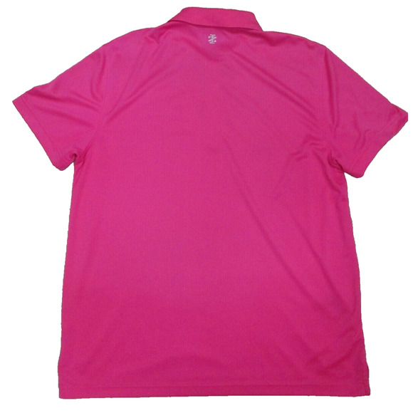 Izod Mens Golf Polo Shirt Short Sleeve Logo Casual Size Large Pink - Picture 2 of 7